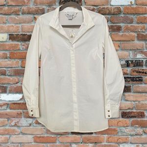 Soft Surroundings White Button Up Blouse | Size: M